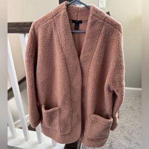Fuzzy pink gap cardigan sweater size small